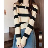 ニットトップス ハーフジップ 襟付き | Miniministore | 詳細画像1 