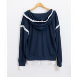 パーカー レース切り替え 韓国風 ZIP | Miniministore | 詳細画像8