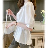 シャツブラウス ハイウエスト リボンベルト | Miniministore | 詳細画像7