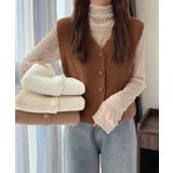 ニットベスト Vネック レディース ジレ | Miniministore | 詳細画像6 