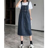 サロペット デニムワンピース 体型カバー | Miniministore | 詳細画像7 