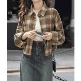 チェックシャツ ショート丈 長袖トップス | Miniministore | 詳細画像3