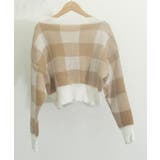 チェック柄ニット ショート丈 長袖ニット | Miniministore | 詳細画像10 