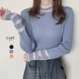 ニットトップス レース プルオーバー | Miniministore | 詳細画像1 