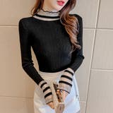 ニットトップス レース プルオーバー | Miniministore | 詳細画像10 