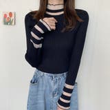 ニットトップス レース プルオーバー | Miniministore | 詳細画像4 