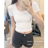 サマーニット Uネック クロップド丈夏服 | Miniministore | 詳細画像2
