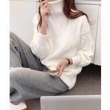 ニットトップス 長袖 ケーブル編み 秋冬 | Miniministore | 詳細画像3 