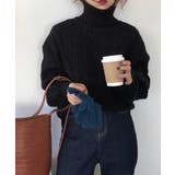 ニットトップス 長袖 ケーブル編み 秋冬 | Miniministore | 詳細画像4 