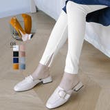 レギンスパンツ 裾スリット入り 春秋冬 | Miniministore | 詳細画像1 