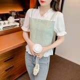 シャツブラウス 半袖 フリルVネック | Miniministore | 詳細画像5 