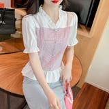 シャツブラウス 半袖 フリルVネック | Miniministore | 詳細画像8 