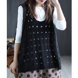 ニットベスト 穴あき レディース 春秋夏 | Miniministore | 詳細画像1 