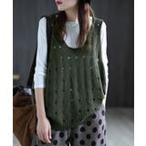 ニットベスト 穴あき レディース 春秋夏 | Miniministore | 詳細画像4 