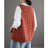 ニットベスト 穴あき レディース 春秋夏 | Miniministore | 詳細画像7 