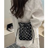ドット柄 ショルダーバッグ バケツ型鞄 | Miniministore | 詳細画像4 
