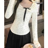カットソー ドット柄 長袖トップス 春秋 | Miniministore | 詳細画像2