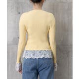 ニットトップス レース切替え Vネック服 | Miniministore | 詳細画像8
