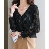 ブラック | 透かし編みカーディガンフェミニン夏羽織り | Miniministore