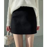 ブラック | ウールライクミニタイトスカート 美脚脚長 | Miniministore