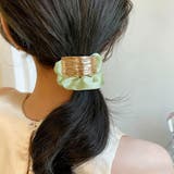 ミント | プレート付きシュシュ 大人っぽいヘアゴム | Miniministore