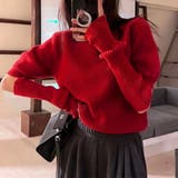 ワインレッド | アームウォーマー ニットトップス 韓国風 | Miniministore