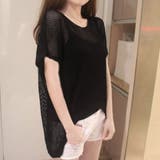 ブラック | メッシュトップス ドルマンスリーブ韓国風 | ANGELCLOSET
