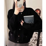 ブラック | ニットカーディガン ポケット付き 秋冬服 | Miniministore