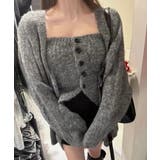 グレー | ニットアンサンブルベアトップニットカーデ | SUNSHINE CLOSET