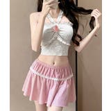 ピンク | 大人可愛い水着レディース セパレート水着 ホルターネック水着背中見せ | SUNSHINE CLOSET