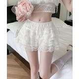 ホワイト | 5段レース付きペチコート ティアード下着 | ANGELCLOSET