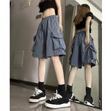 ブルーグレー | カーゴショートパンツ 5分丈ハーフパンツ | ANGELCLOSET