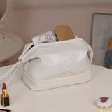 アイボリー | 自立 化粧ポーチ 持ち歩き コスメポーチ | Miniministore