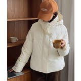 アイボリー | エコダウンジャケットショート中綿ブルゾン | ANGELCLOSET