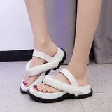 ホワイト | 厚底トングサンダル スポーツサンダル | Miniministore