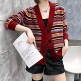 ワインレッド | ニットカーディガンレディース韓国トップス | Miniministore