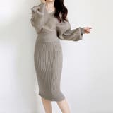 グレージュ | ニット セットアップ レディース 韓国風 | Miniministore