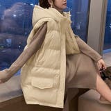 アイボリー | ダウン風ベスト レディース 中綿ベスト | Miniministore