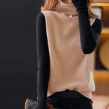 ピンクブラウン | ニットベスト ハイネック ニットチョッキ | SUNSHINE CLOSET