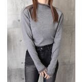グレー | ハイネックニットトップスフリルニットソー | Miniministore