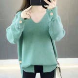 vネックニットトップス レディース 秋冬 | Miniministore | 詳細画像11 