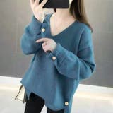 vネックニットトップス レディース 秋冬 | Miniministore | 詳細画像13 