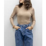 リブニットトップス きれいめ ハイネック | Miniministore | 詳細画像14 