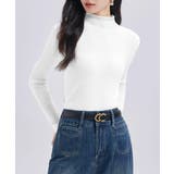 リブニットトップス きれいめ ハイネック | Miniministore | 詳細画像6 