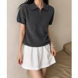 ハーフジップポロシャツ 半袖サマーニット | Miniministore | 詳細画像11 