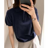 ハーフジップポロシャツ 半袖サマーニット | Miniministore | 詳細画像13 
