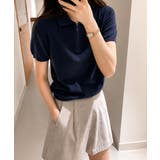ハーフジップポロシャツ 半袖サマーニット | Miniministore | 詳細画像15 