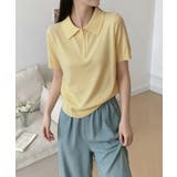 ハーフジップポロシャツ 半袖サマーニット | Miniministore | 詳細画像18 