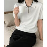 ハーフジップポロシャツ 半袖サマーニット | Miniministore | 詳細画像4 