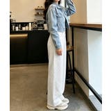 ダイヤ柄ジャガードワイドデニムパンツ美脚 | Miniministore | 詳細画像11